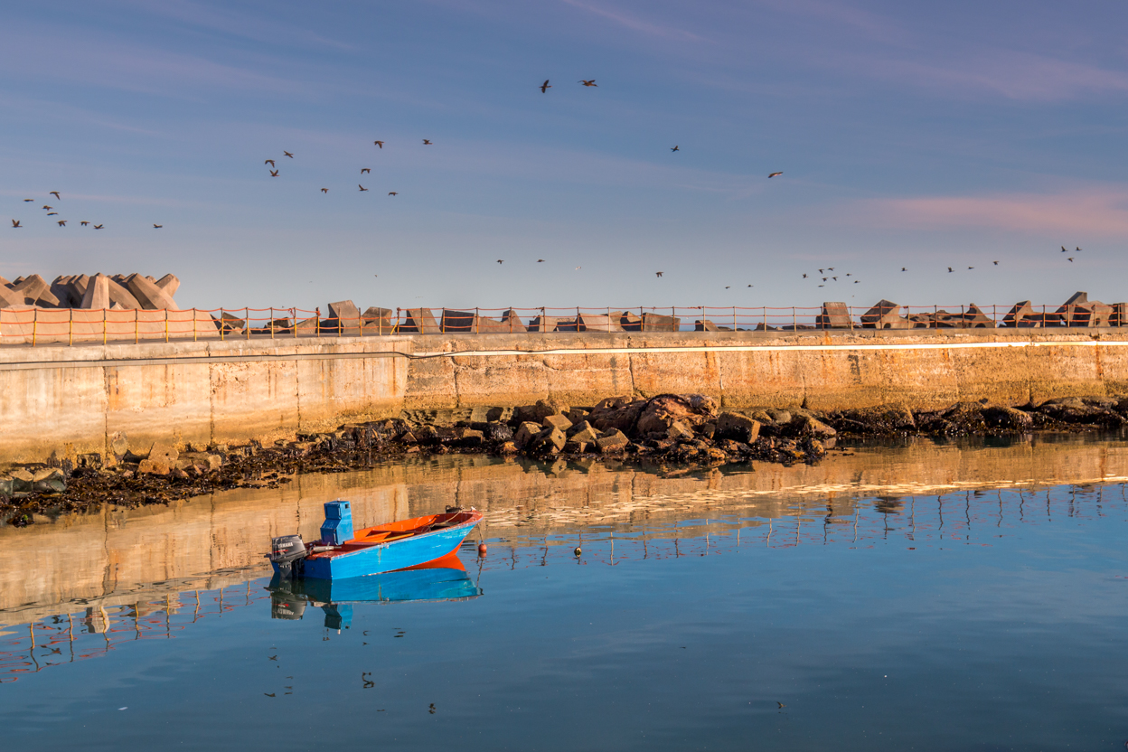 Fishing Boat Sunset Lamberts Bay