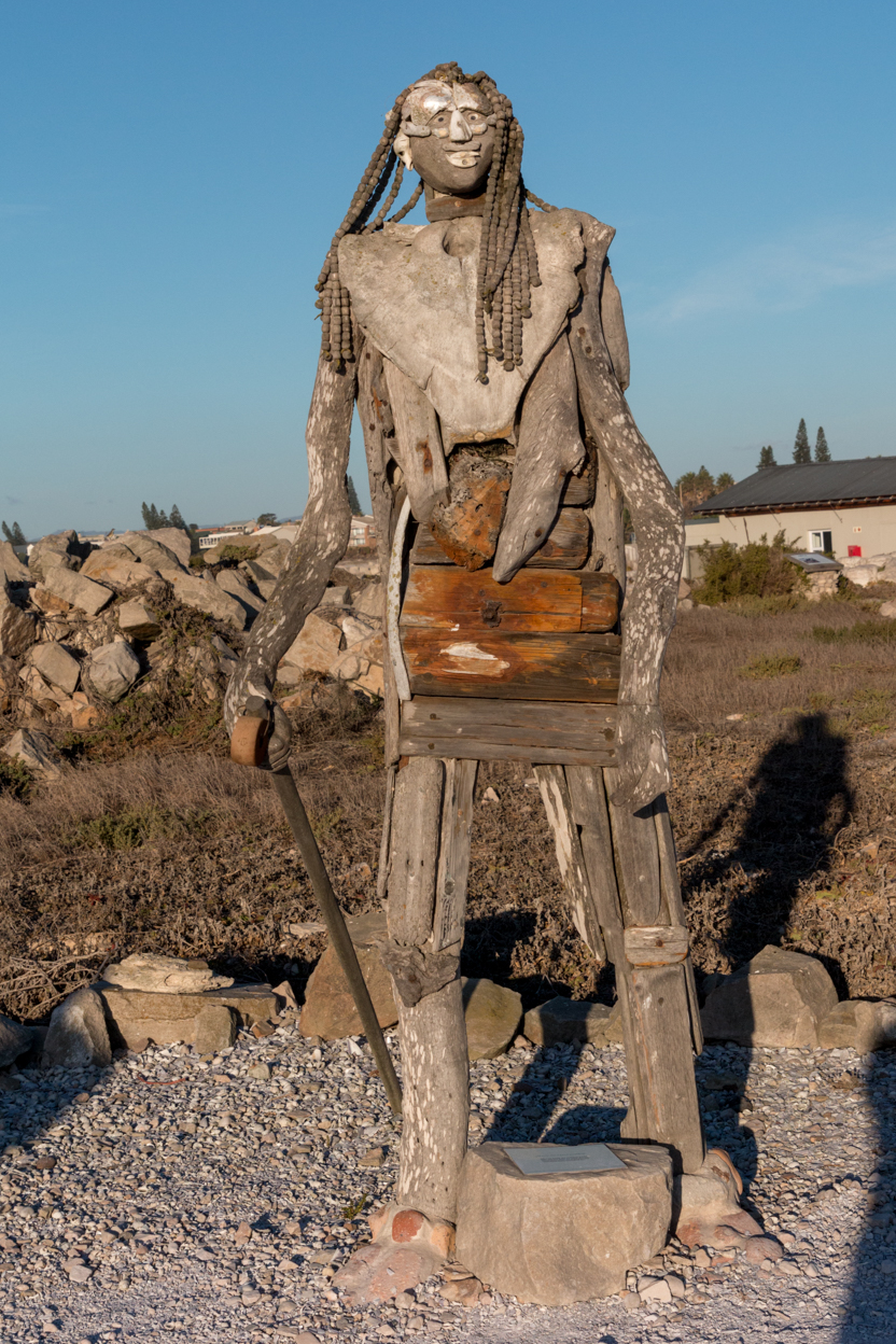 Wood Statue Miner Of Guano